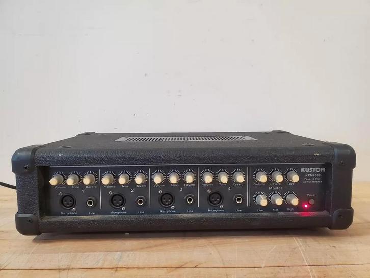 4x Kustom KPM4080 Powered Mixer, Muziek en Instrumenten, Mengpanelen, Gebruikt, Minder dan 5 kanalen, Microfooningang, Ophalen of Verzenden