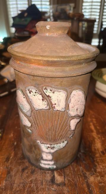 Grote vintage keramieke pot Jan Müller gestempeld met logo beschikbaar voor biedingen