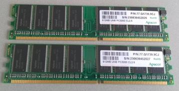 Werkgeheugen / RAM 512MB DDR DIMMs  beschikbaar voor biedingen