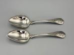 2 Biedermeier zilveren dienlepels, anno 1882, Antiek en Kunst, Antiek | Bestek, Ophalen of Verzenden