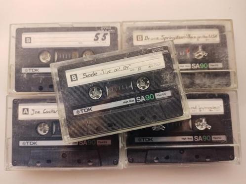 TDK SA 90 cassettes 5 stuks SA90, Cd's en Dvd's, Cassettebandjes, Gebruikt, Voorbespeeld, Overige genres, 2 t/m 25 bandjes, Ophalen of Verzenden