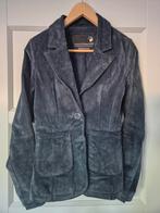 Echt leer - donkerblauw suède - amper gedragen - zie labels, Kleding | Dames, Jasjes, Kostuums en Pakken, Goosecraft, Blauw, Ophalen of Verzenden