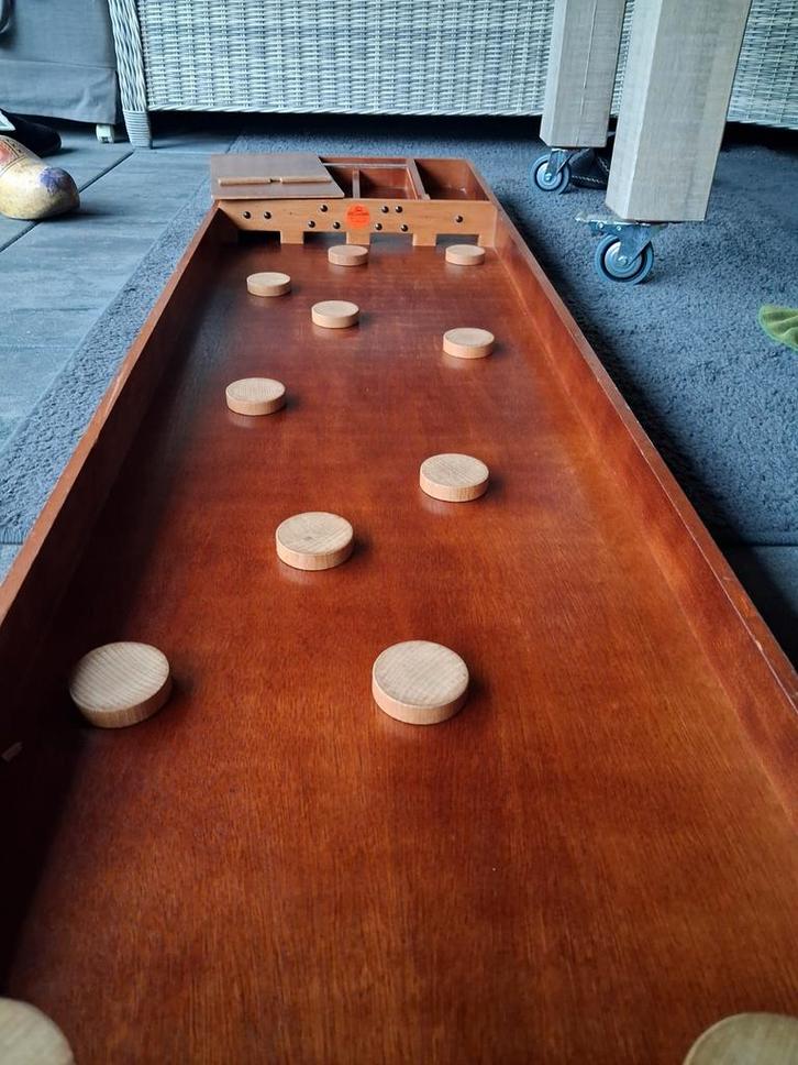 Homas s40 wedstrijd sjoelbak compleet, Hobby en Vrije tijd, Gezelschapsspellen | Bordspellen, Zo goed als nieuw, Een of twee spelers