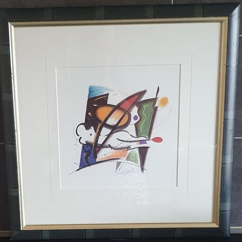 ABSTRACT KUNSTWERK VAN ALFRED GOCKEL, Antiek en Kunst, Kunst | Litho's en Zeefdrukken, Ophalen