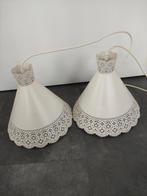 Vintage Tafellampen Set - Opengewerkt Design, Gebruikt, Vintage, Ophalen of Verzenden, Metaal
