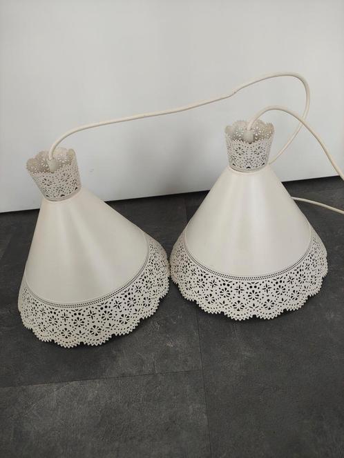 Vintage Tafellampen Set - Opengewerkt Design, Huis en Inrichting, Lampen | Tafellampen, Gebruikt, Minder dan 50 cm, Metaal, Ophalen of Verzenden