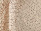 Oude Franse bruine VOILE voor hoeden / mesh tule fijne mazen, Ophalen of Verzenden