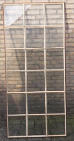 Groot metalen raam met glas, Ophalen of Verzenden, Gebruikt, Minder dan 80 cm, Gevelraam of Ruit