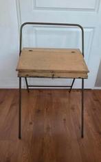 Industrieel frans kinder lessenaar / krijtbord Inklapbaar, Ophalen of Verzenden