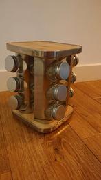 Kruidenrek op draaiplateau met 12 glazen potjes, Huis en Inrichting, Keuken | Keukenbenodigdheden, Ophalen