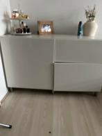 Ikea dressoir wit hoogglans met glasplaat, Huis en Inrichting, Kasten | Dressoirs, Ophalen of Verzenden, Zo goed als nieuw, 25 tot 50 cm