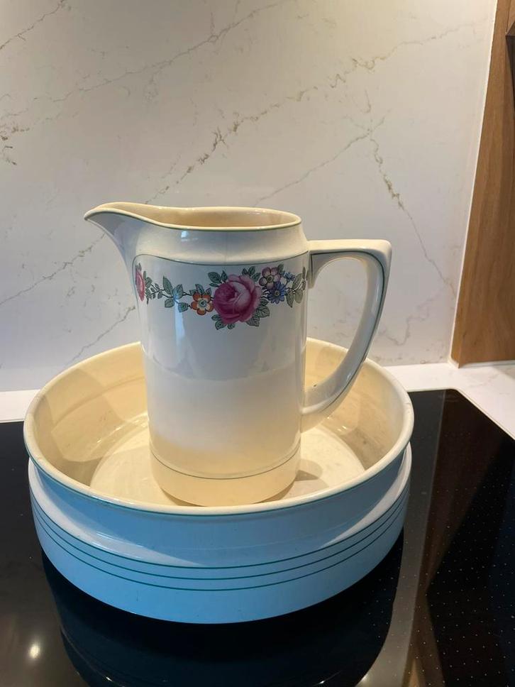 Antiek lampetstel van Villeroy en Boch Bonn / waskom, Antiek en Kunst, Antiek | Servies los, Ophalen