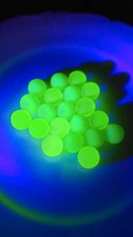 20 x 1,2 knikkers uranium 10 groen 10 mintgroen, Ophalen of Verzenden