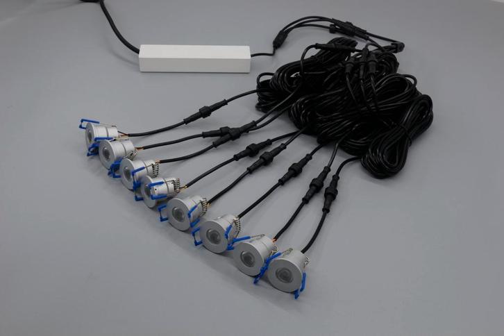 3W LED Veranda spots complete set 10 stuks, Huis en Inrichting, Lampen | Spots, Nieuw, Plafondspot of Wandspot, Metaal of Aluminium