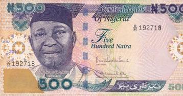 NIGERIA 500 NAIRA Prachtig beschikbaar voor biedingen