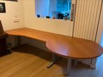 Bureau 180x80/100 kersen met aanbouwdruppel 120, Huis en Inrichting, Bureaus, Ophalen, Bureau