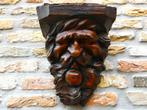 Houtgesneden wandbeeld console van een Zwarte woud bosgeest, Antiek en Kunst, Kunst | Beelden en Houtsnijwerken, Ophalen of Verzenden