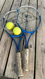 Twee tennisrackets met balletjes, Racket, Gebruikt, Ophalen of Verzenden