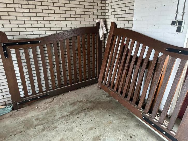 Prachtig eikenhouten poort, met looppoort, Tuin en Terras, Tuinhekken en Hekwerk, Zo goed als nieuw, Ophalen