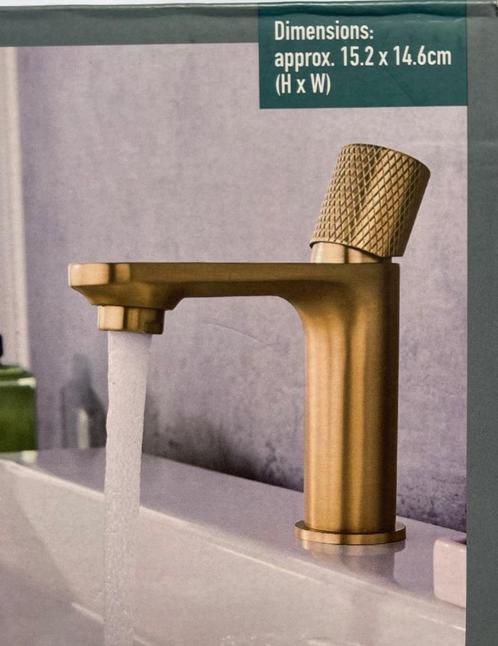 Wastafelkraan goud, Doe-het-zelf en Verbouw, Sanitair, Zo goed als nieuw, Kraan, Ophalen