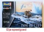 Modelbouw Revell Duitse duikboot TYPE VII C-41 1:350 - 5154, Hobby en Vrije tijd, Modelbouw | Boten en Schepen, Nieuw, Revell