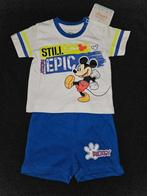 Mickey Mouse 2-delige set T-shirt en short wit/blauw maat 80, Kinderen en Baby's, Babykleding | Maat 80, Nieuw, Ophalen of Verzenden