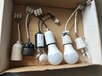 6x verhuisfitting met 4 lampen, Ophalen of Verzenden, Gebruikt, E27 (groot), Led-lamp