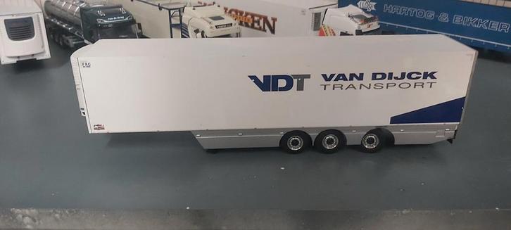 Koeltrailer wsi chereau van dijck transport, Hobby en Vrije tijd, Modelauto's | 1:50, Zo goed als nieuw, Bus of Vrachtwagen, Wsi