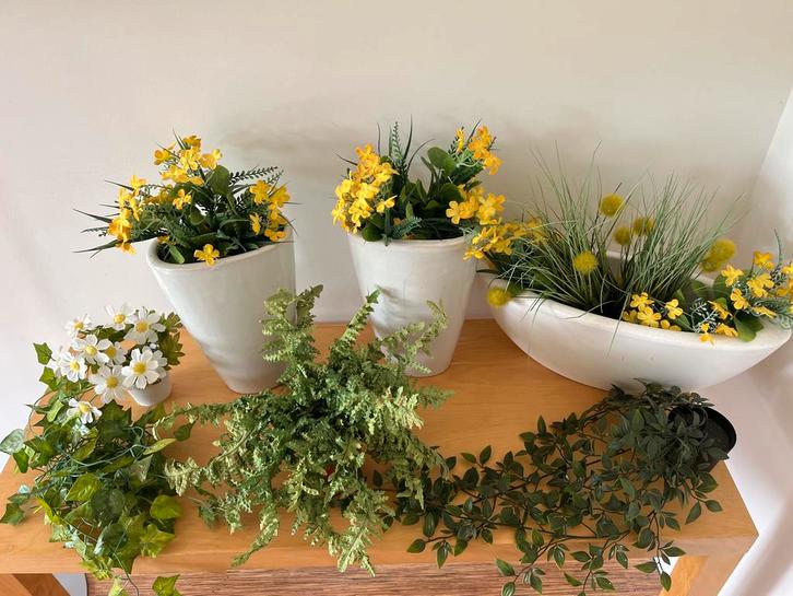 Kunstplanten & Bloemen Set, Huis en Inrichting, Woonaccessoires | Kunstplanten en Kunstbloemen, Zo goed als nieuw, Binnen, Ophalen