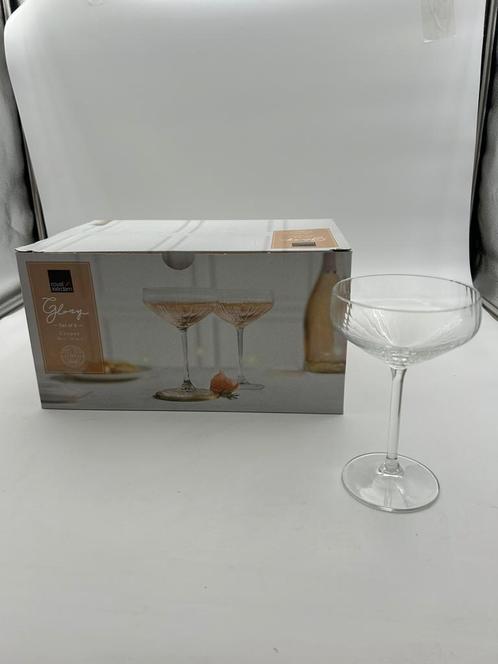 Nieuwe set van 6 Royal Leerdam coupeglazen – 30 cl – in doos, Verzamelen, Glas en Borrelglaasjes, Nieuw, Overige typen, Ophalen of Verzenden