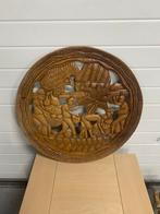 Prachtig uitgesneden houten bord, Antiek en Kunst, Kunst | Beelden en Houtsnijwerken, Ophalen of Verzenden