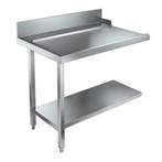 RVS aanvoertafel en afvoertafel tbv doorschuifvaatwasser, Ophalen of Verzenden, Gebruikt, RVS Meubilair