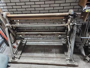 Zetbank met wals (bv. voor lood en zink) beschikbaar voor biedingen