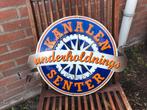 Kanalen Senter emaille reclamebord, Ophalen of Verzenden, Gebruikt, Reclamebord