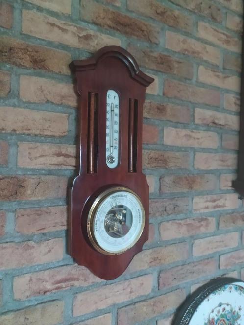 Grote, antieke mahonie barometer, stijlvol apart ding., Audio, Tv en Foto, Weerstations en Barometers, Zo goed als nieuw, Ophalen