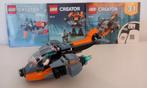 Lego creator 3in1: 31111 cyber drone incl. boekjes + doos, Ophalen of Verzenden, Zo goed als nieuw, Lego