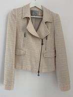 Blazer bikermodel Bandolera 36 creme / goud, Overige kleuren, Verzenden, Zo goed als nieuw, Jasje