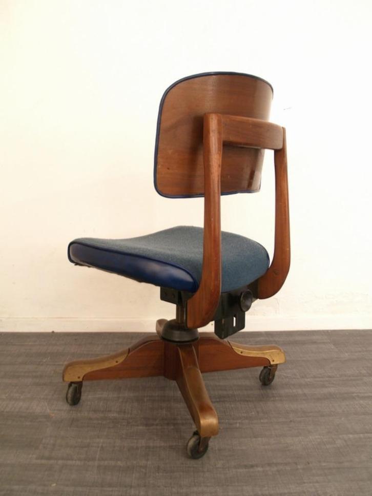 Gunlocke desk chair - industrieel Amerikaans vintage design, Huis en Inrichting, Bureaustoelen, Gebruikt, Ophalen