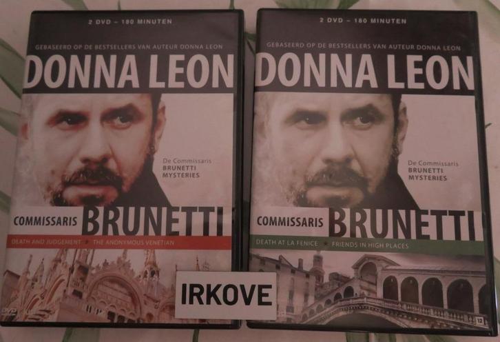 DVD DONNA LEON * DE BRUNETTI MYSTERIES * 3 x *, Cd's en Dvd's, Dvd's | Thrillers en Misdaad, Zo goed als nieuw, Detective en Krimi