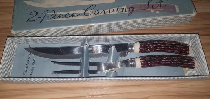Vintage Messen Set - 2-Delig, Antiek en Kunst, Antiek | Bestek, Ophalen of Verzenden