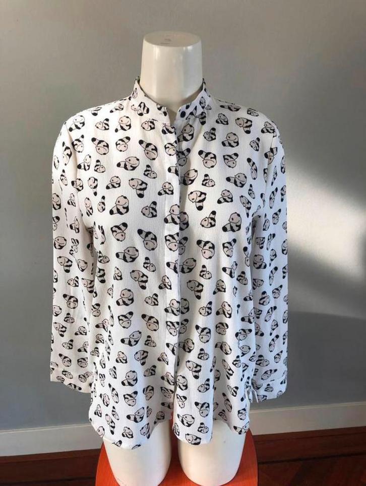 Voyar la rue witte pandaberen panda blouse 38, Kleding | Dames, Blouses en Tunieken, Zo goed als nieuw, Maat 38/40 (M), Wit, Ophalen of Verzenden