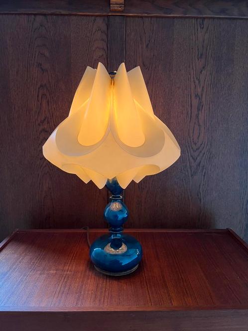 Vintage origami tafellamp, Kaiser Idell ‘60, Huis en Inrichting, Lampen | Tafellampen, Zo goed als nieuw, 50 tot 75 cm, Kunststof