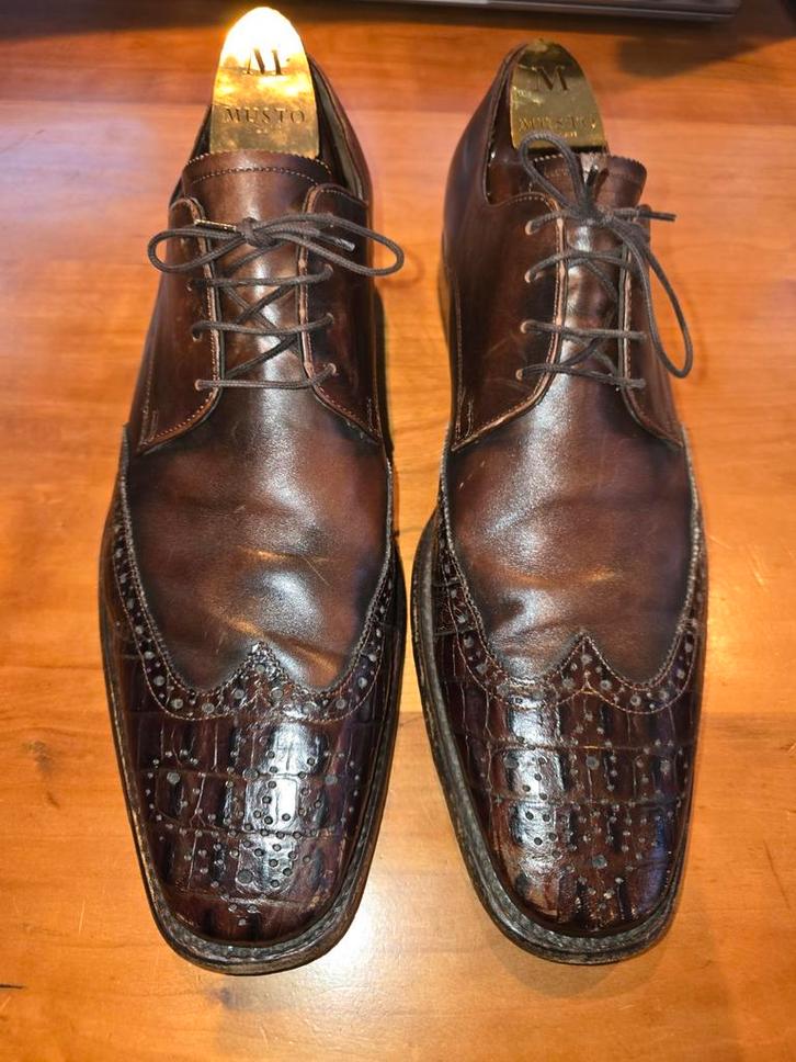 Floris vN Bommel Veterschoenen Maat 11/46, Kleding | Heren, Schoenen, Gedragen, Veterschoenen, Bruin, Ophalen of Verzenden