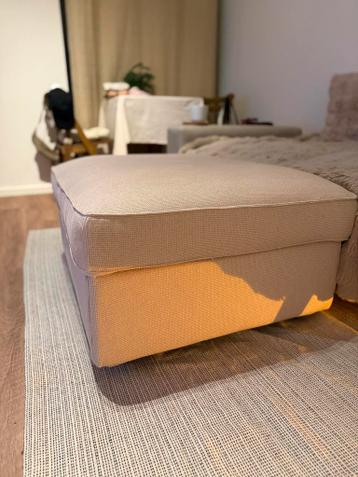 KIVIK hocker met opbergruimte – Footstool with storage Beige - afbeelding 3