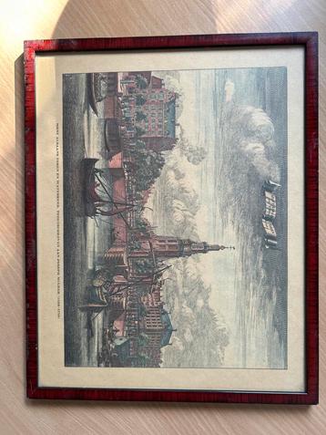 Oude Prent Amsterdam - Mont Albaans Toren beschikbaar voor biedingen