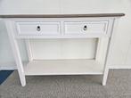 Witte side table met lade, Ophalen, Gebruikt, 50 tot 100 cm, 25 tot 50 cm