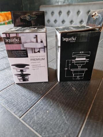 2 AquaSu Premium Wastafel Pop-Up Ventiel - Nieuw in doos beschikbaar voor biedingen