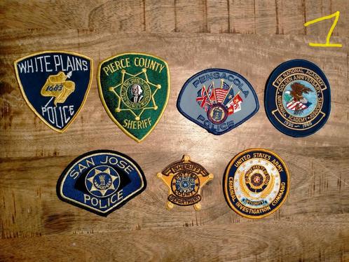 Politie sheriff vintage logo patches kledingembleem emblemen, Hobby en Vrije tijd, Naaien en Fournituren, Zo goed als nieuw, Ophalen of Verzenden