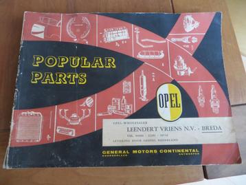 Uniek: Opel popular parts-boek 1953-1959 alle modellen, mooi beschikbaar voor biedingen
