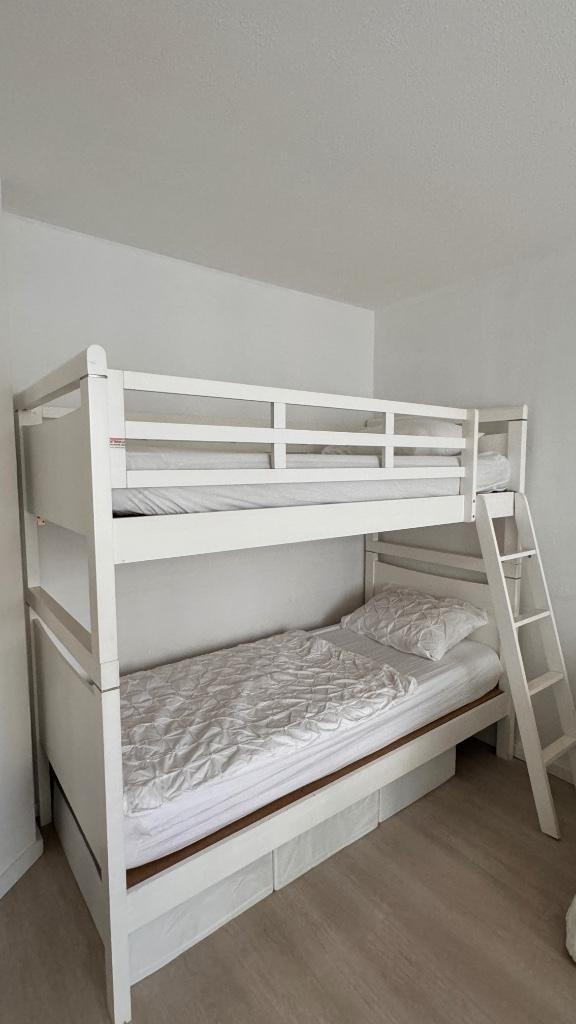 Stapelbed wit, Huis en Inrichting, Slaapkamer | Stapelbedden en Hoogslapers, Gebruikt, Stapelbed, 100 cm, 200 cm, Tweepersoons